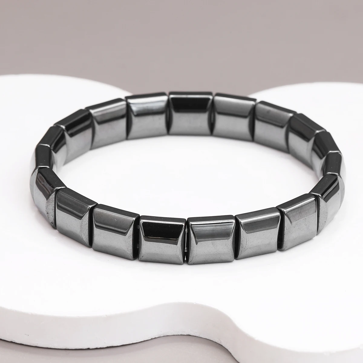 Gold Hematite Bracelet for Men Success Abundance Wristband Boost Confidence Wealth Energy Amulet Premium Stretch Bracelet Gift