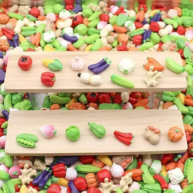 Vegetable Food Toy Resin Accessories DIY Craft Materials Imitation Vegetable Mini Figurines Decor for Phone Case Hair Jewelry