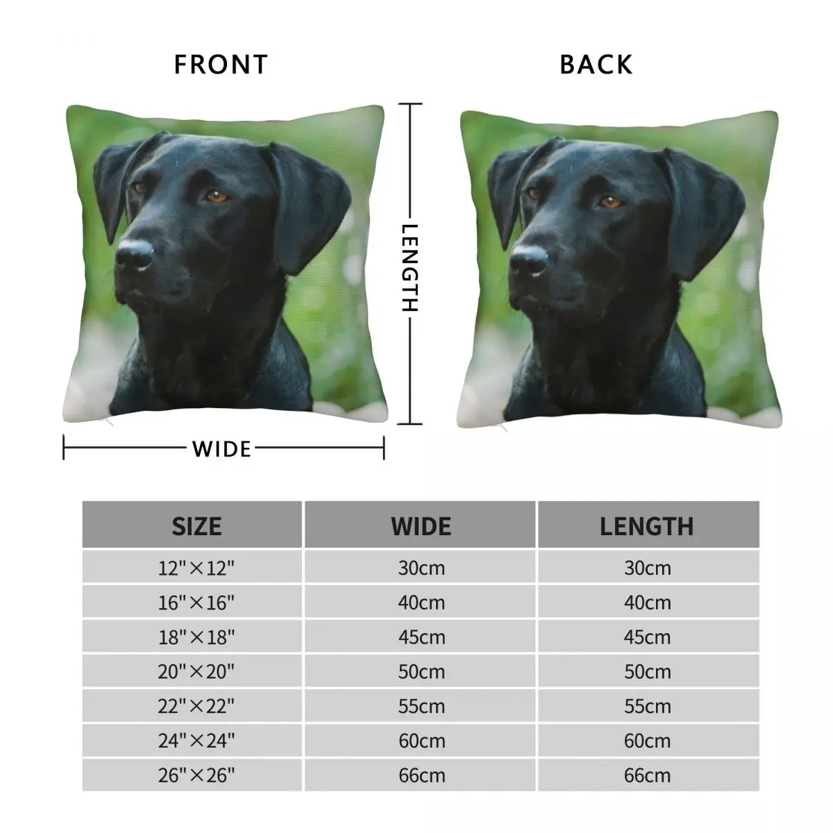 Labrador Retriever Puppy Square Pillowcase Polyester Linen Velvet Printed Zip Decor Throw Pillow Case Sofa Cushion Case