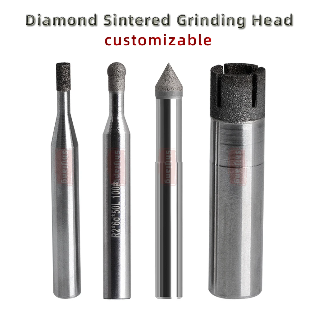 Customizable SDC Diamond Sintered Grinding Head For Grinding Tungsten Steel Ceramic Hard Alloys Glass Carbon Fiber Jade Etc