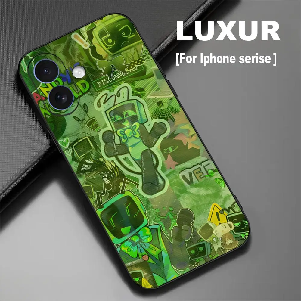 Dandys World Game Popular Phone Case For iPhone 17 16 15 14 13 12 X XR XS 8 Plus Mini Pro Max Soft black Shockproof Cover