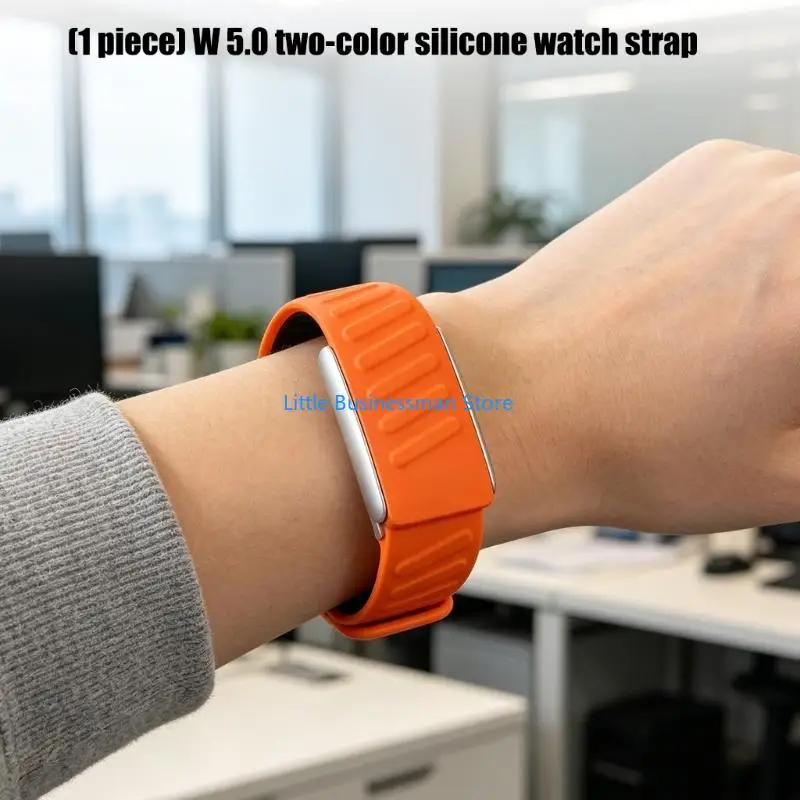 Watch Lightweight Ergonomic Sport Band Soft Adjustable Silicone Straps Waterproof Design For 5.0/5.0MG Wearable Devices M76A