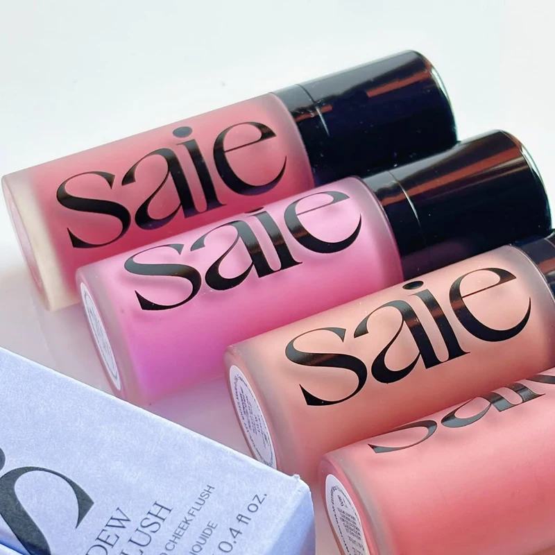 Saie 4-Colors Liquid Blush CHILLY SPICY Highlighter Sunglow Contouring Shimmer Powder Quick-drying Non-sticky Natural Texture