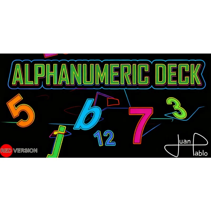 

Alphanumeric Deck by Juan Pablo - Funny Mentalism Card Trick for Close Up and Walk Around Magic Gimmicks Magician