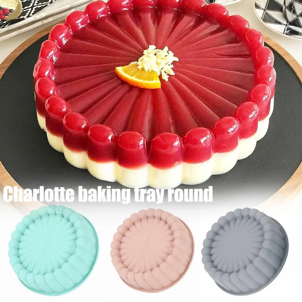 

8inch Silicone Cake Mold Bread Toast Shortcake Cake Round Square Mould Tray Baking Gear Mold Pan Charlotte Sponge Svarin I3I7