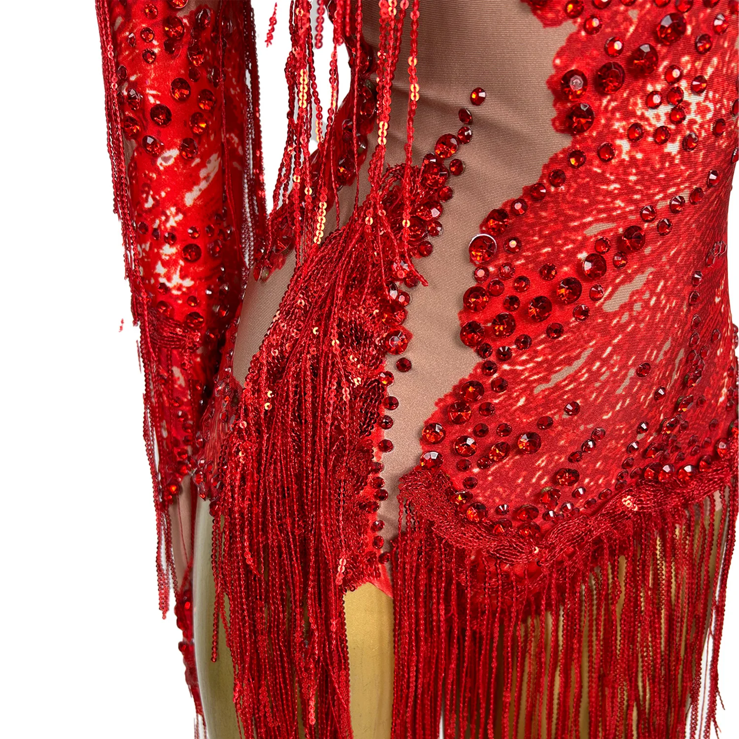 

Модная одежда с кристаллами и блестками, кисточками, женская одежда, боди из спандекса на Хэллоуин, стринги с высоким вырезом, цельный купальник, вечерние Duxiu