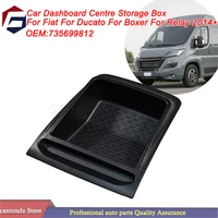 Caja de almacenamiento para salpicadero central de coche, organizador de bandeja para Fiat y Ducato 735699812 Para boxeador para relé 2014+ negro