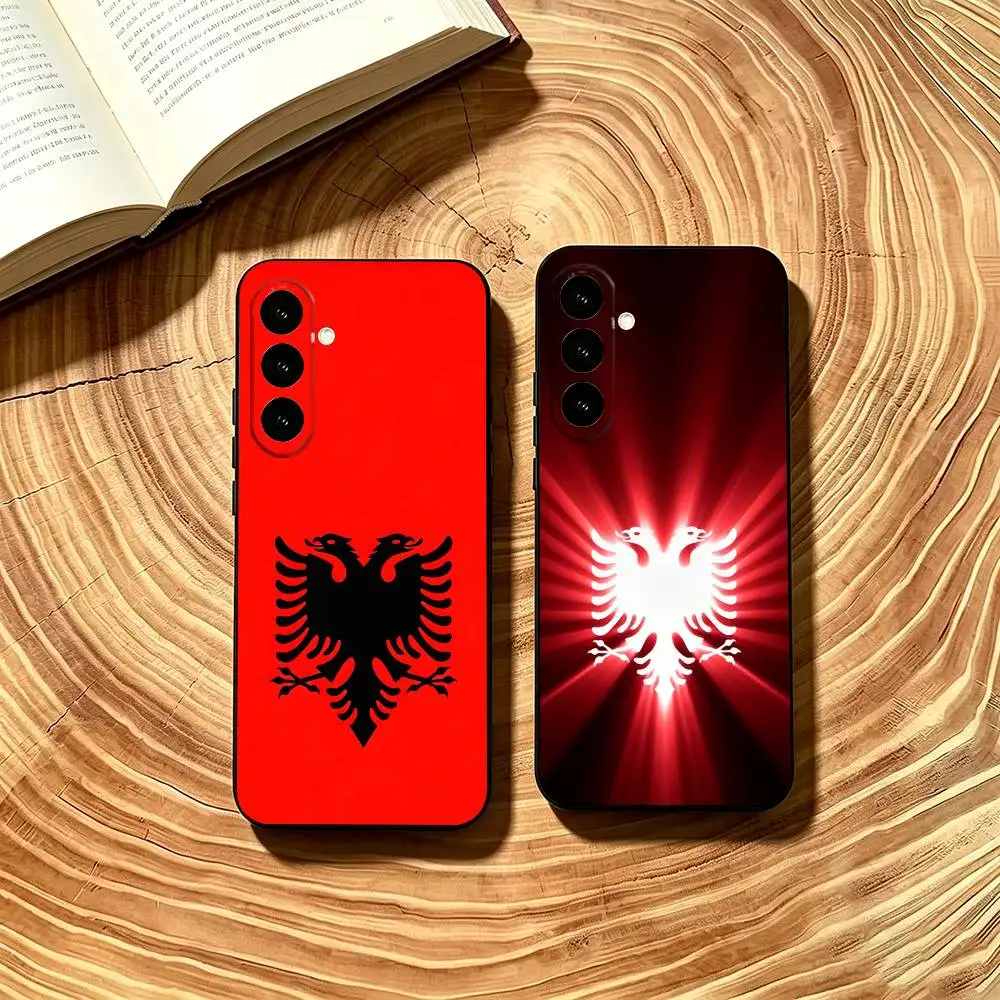 A-Albanian Flag E-Eagle Phone Case Soft black For Samsung Galaxy A73,A72,A71,A70,A53,A52,A51