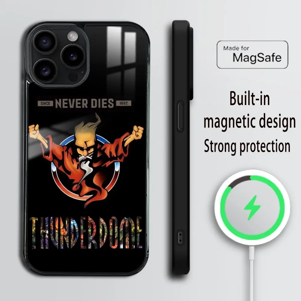 T-Thunderdome H-Hardcore Phone Case For iPhone 16 15 14 13 12 11 Pro Max Plus Mini Magsafe Mirror Wireless Magnetic Cover