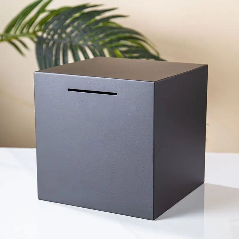 يمكن لبنك الخنزير المصنوع من الفولاذ المقاوم للصدأ أن يدخل وخروج صندوق التوفير ذو السعة الكبيرة عالي القيمة للأطفال الأولاد والبنات #1