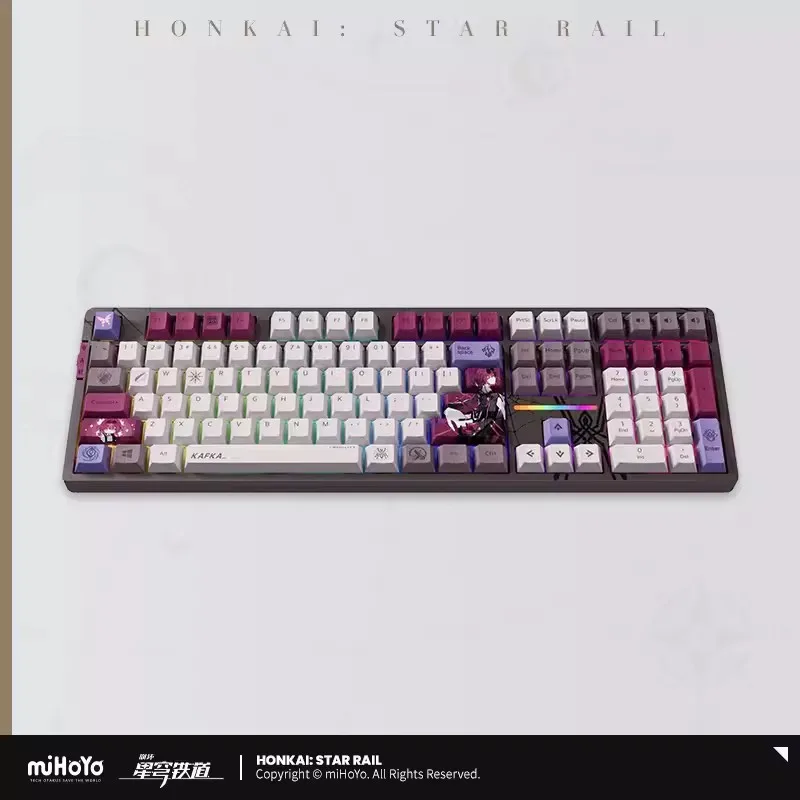 

Pre Sale miHoYo Official Honkai Star Rail Kafka Backlit Mechanical Keyboard 87/108 Key Fashion Red/ZHIQIU Shaft Birthday Gift