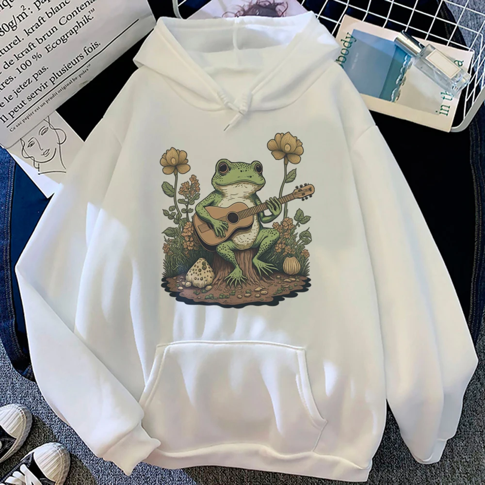 

Frog hoodies women y2k aesthetic long sleeve top 2023 anime pulls clothes women 90s sweater