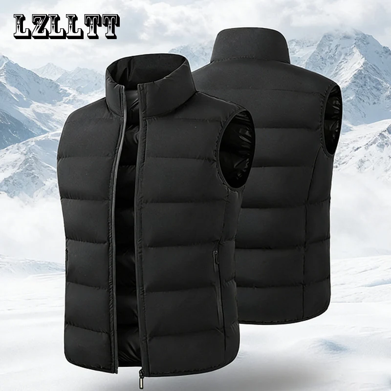 Winter Men Brand Warm Waistcoat Vest Mens Casual Autumn Outwear Vests Outfits Fashion Waterproof Sleeveless Jacket Vest Male