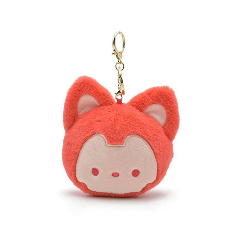 Cartoon Pink/red Sweet Little Fox Plush Toy Coin Purse Funny Animal Doll Headphone Storage Bag Children's Festival Birthday Gift