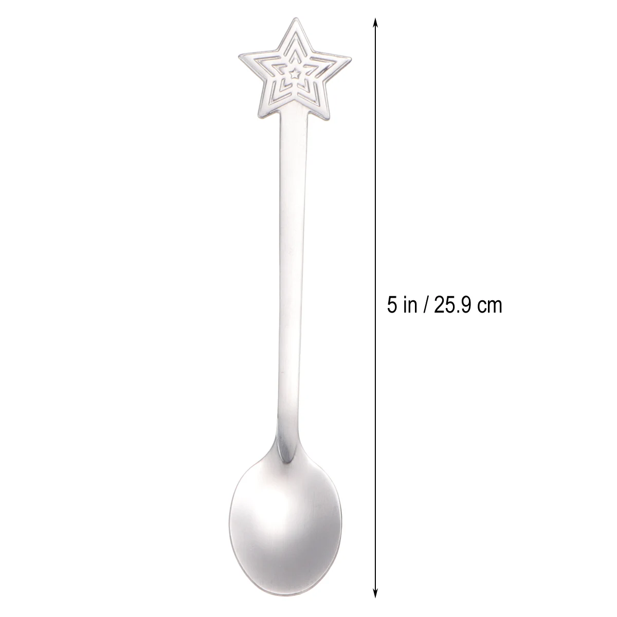 

5 Pcs Spoon Gift Set Christmas Spoons Food Serving Stainless Steel and Packing Bag Coffee