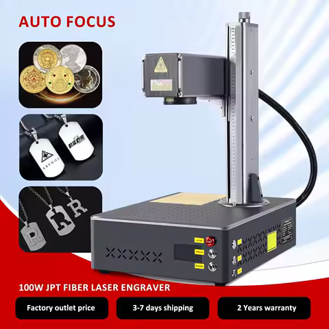 Auto focus Fiber Laser Marking Machine JPT MOPA 100W 200*200mm for DIY Jewelry,Gold,Silver,Ring Metal Cutting Engraving Machine