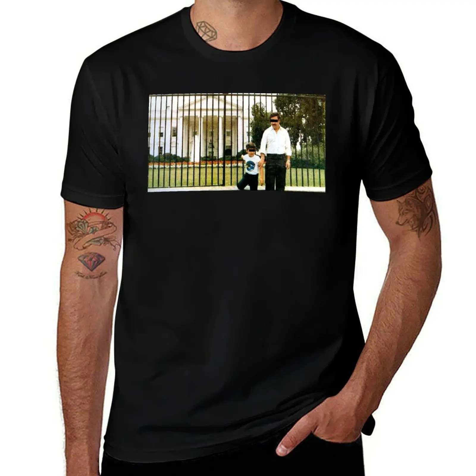 

White House Pablo T-Shirt Luxury man cute tops oversizeds aesthetic clothes slim fit t shirts for men