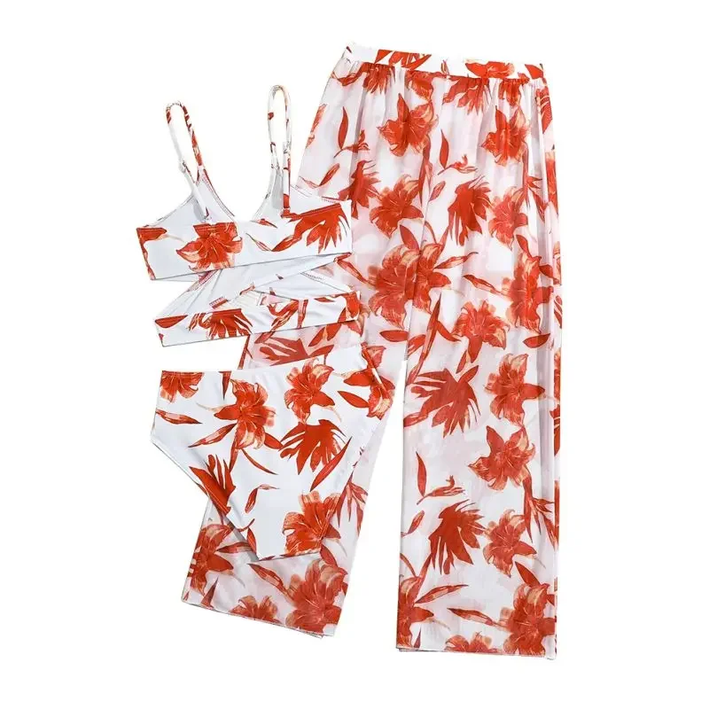 

Детский комплект бикини для девочек 8-13 лет, комплект из 3 предметов, детский купальник, бюстгальтер для плавания с короткими штанами, летний купальный костюм, пляжная одежда