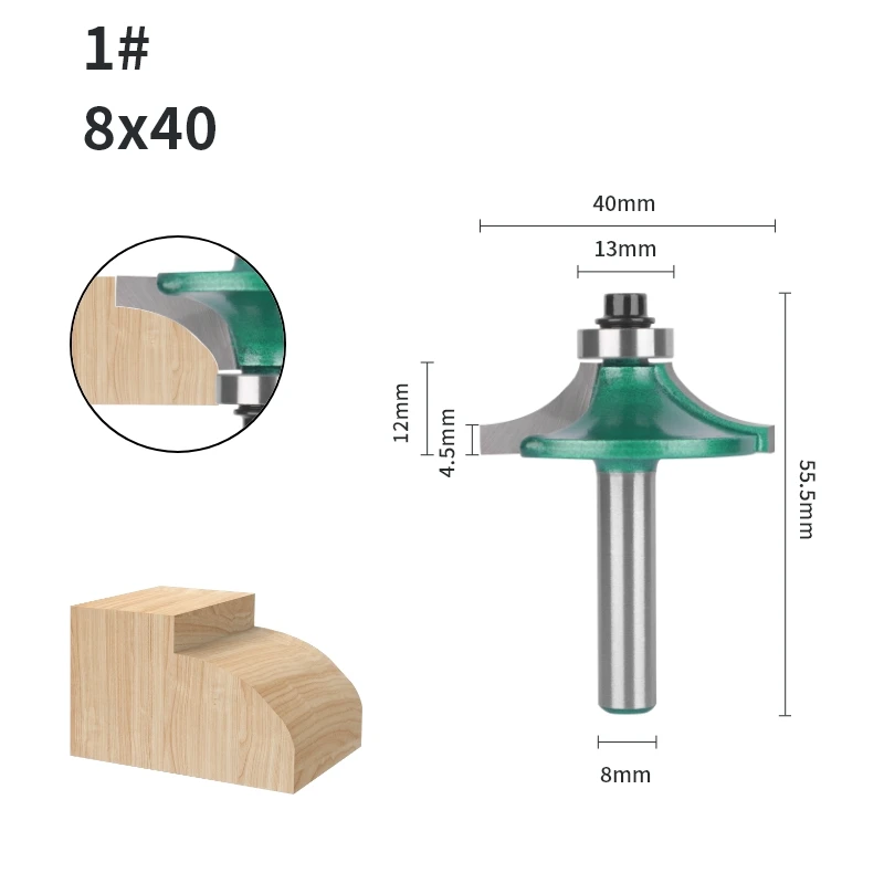 NXWIND 8MM 12MM Shank Table Edge Bit Router Bit Woodworking Milling Cutter For Wood Bit Face Mill Carbide Cutter End Mill