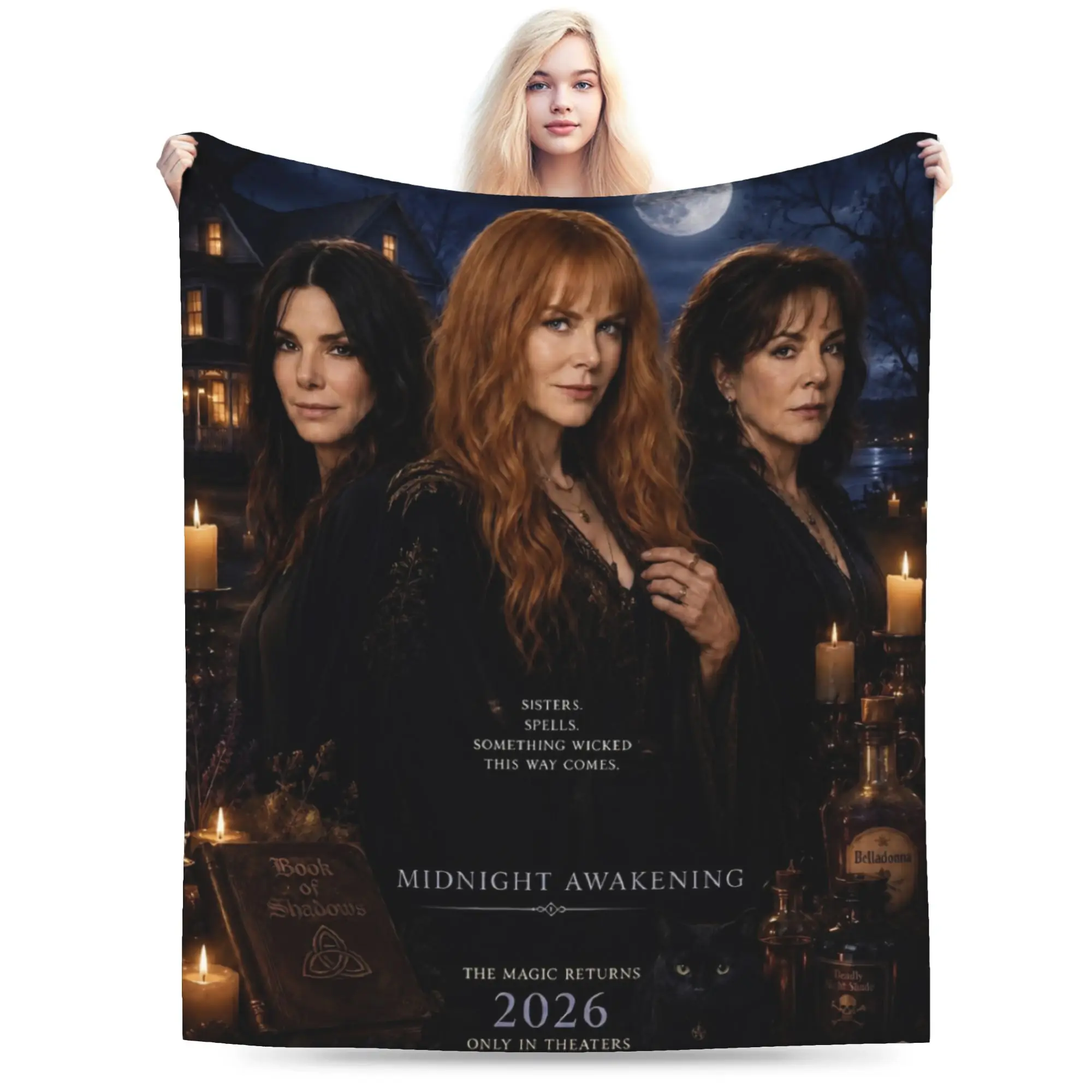 Practical Magic 2 Movie 2026 Throw Blanket for Couch Soft Fuzzy Plush Blanket 50x60 Inch Multiple Sizes Bedspread All Seasons