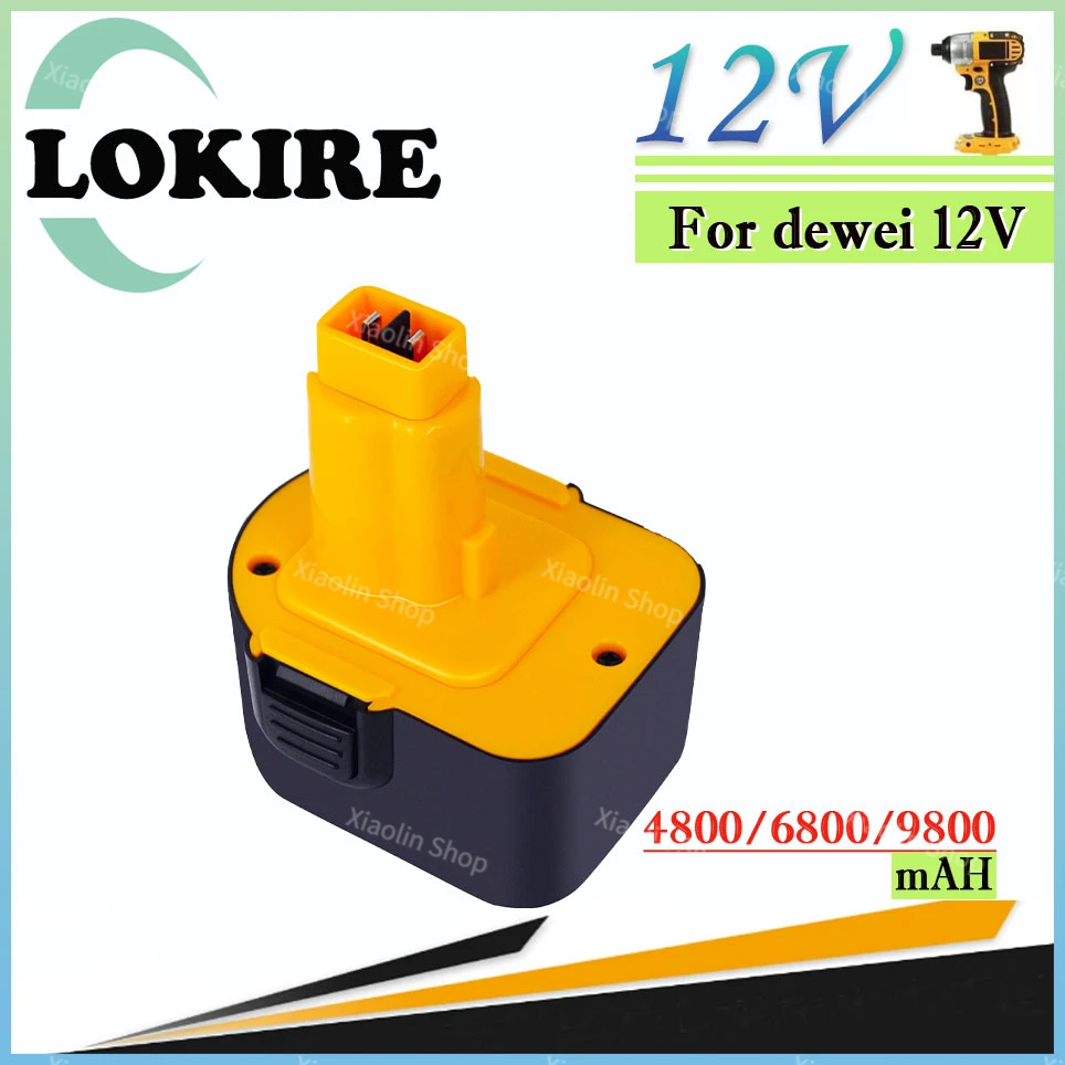 New 12V 4800/6800/9800mAH Tool battery for dewei  DE9074 DC9071 DE9037 DE9071 DE9075 DW9071 DW9072 DC756 DC980 DC981 DW051