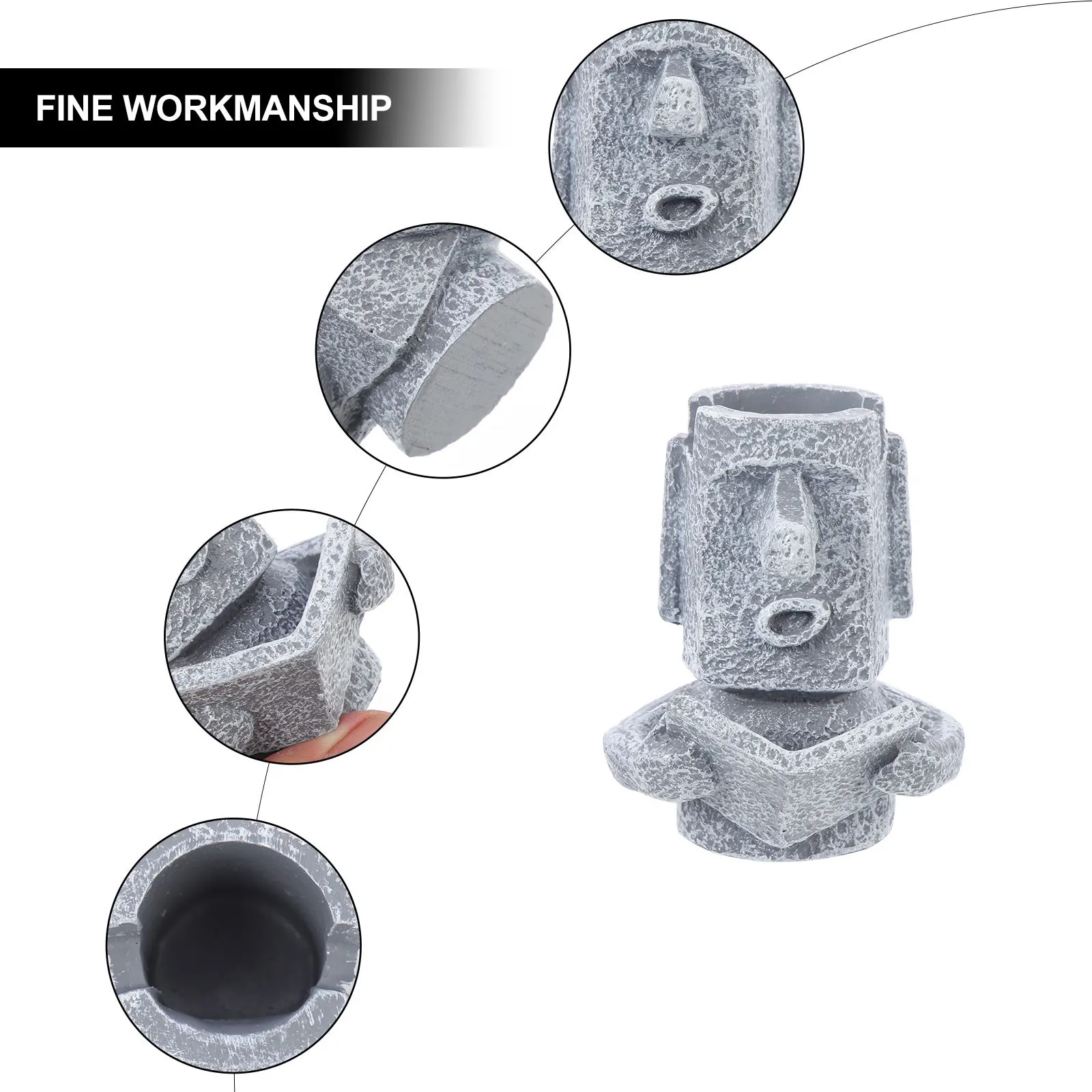 

Head Pen Holder Resin Desk Accessory Creative Stationery Organizer Pen Holder Glasses Stand Pencil Cup