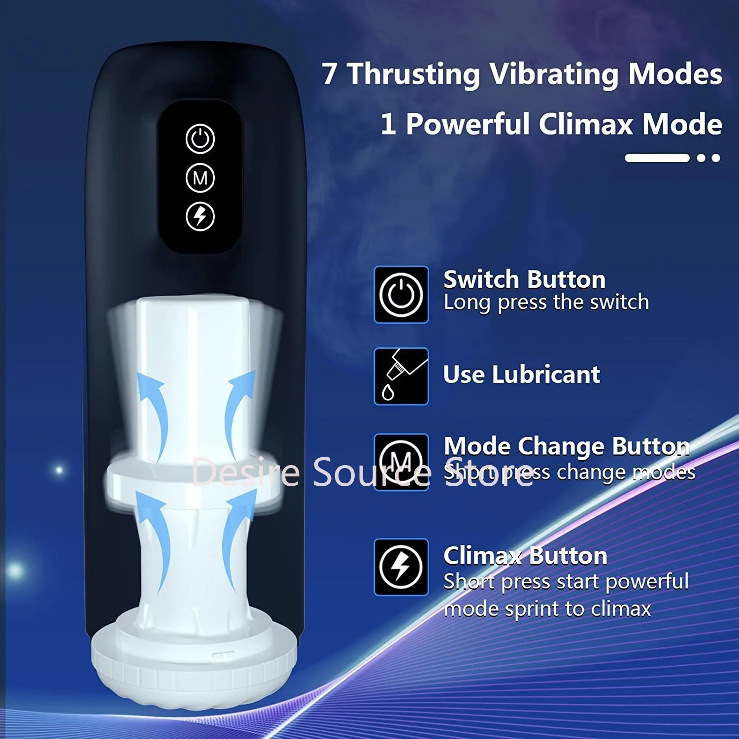 Automatic Suck Male Masturbator Cup Telescopic Vibrator Clamping Suction Waterproof Machine Vagina Vibrator Sex Toys for Men 18+