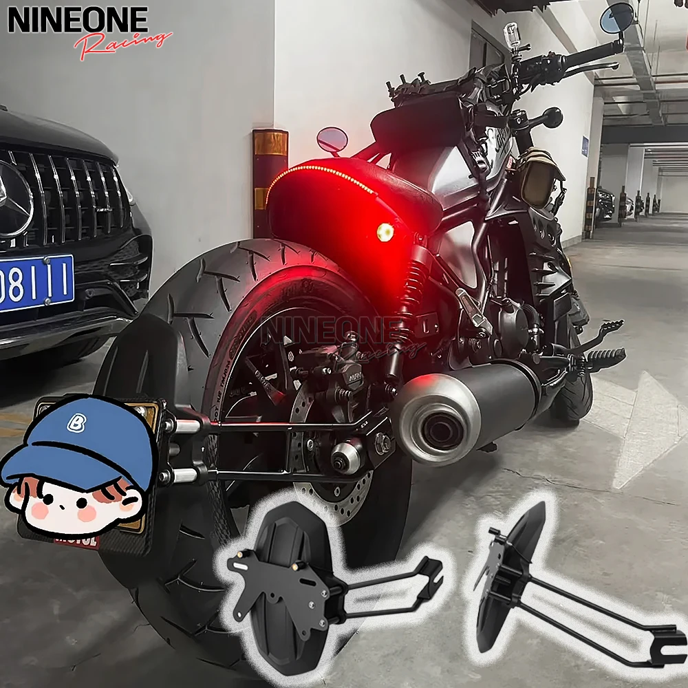 

For Honda Rebel CMX500 Rebel250 Rebel300 Rebel500 CL250 CL300 CL500 Rear Mudguard Mud Fender Bracket Holder Mount Splash Guard