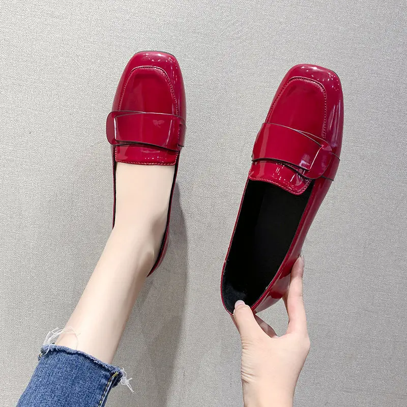 Shoes for Women Loafers Woman Flats Office Round Toe Slip-on Stylish Elegant and Fashionable Sale A Offer Chic Korean Style 39 L