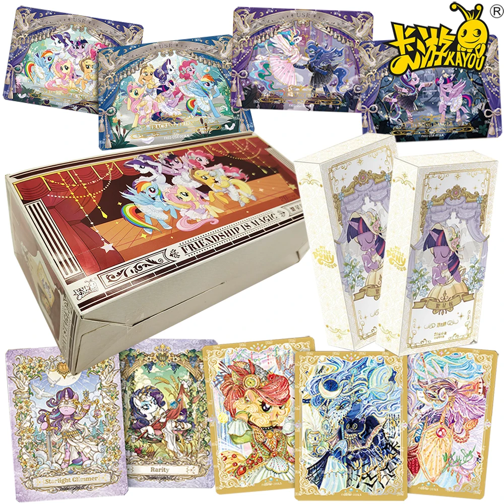 

Оригинальная коллекционная карта KAYOU My Little Pony с героями мультфильмов, детская как анимация, милый флаттершай Pinkie Pie, редкая карта с персонажами, подарки