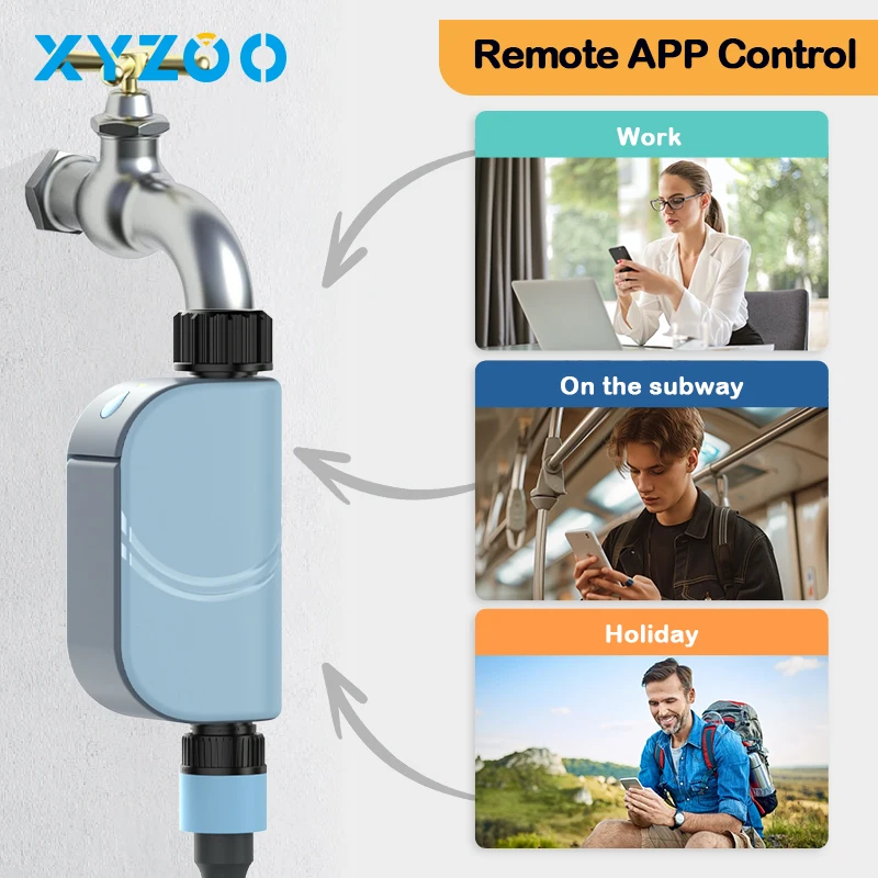 WiFi Automatic Sprinkler Timer Remote Garden Water Timer Smart Irrigation Watering Rain Delay Programmable System Alexa Google