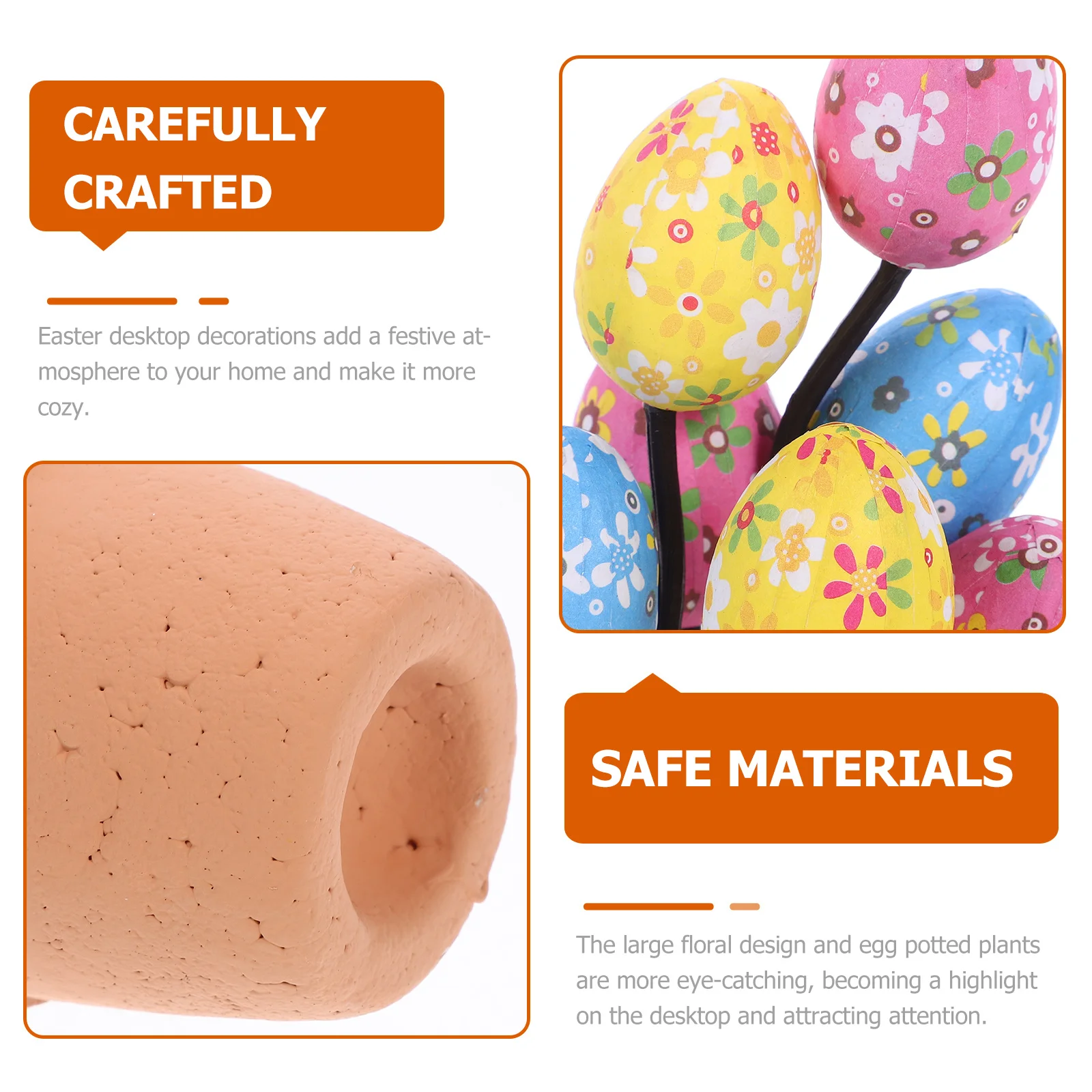 

Easter Egg Bonsai Decorative Egg Tree Fine Texture Easter Desktop Decoration Table Craft Party Supply Party Decoration