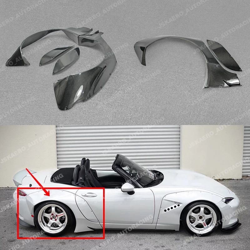 

For Mazda MX5 ND5RC Miata Roadster Rear Fender w/extension 4Pcs Carbon Fiber car Bodykits