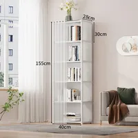 Simple Bookshelf Bookcase Simple Fabric Wardrobe Large Capacity Multi Purpose Storage Rack Dustproof Bookshelf