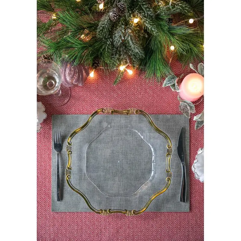 8 عبوات من أطباق الشاحن البلاستيكية، مقاس 13 بوصة، أدوات مائدة أنيقة لتناول الطعام، مثالية للمناسبات والحفلات #3