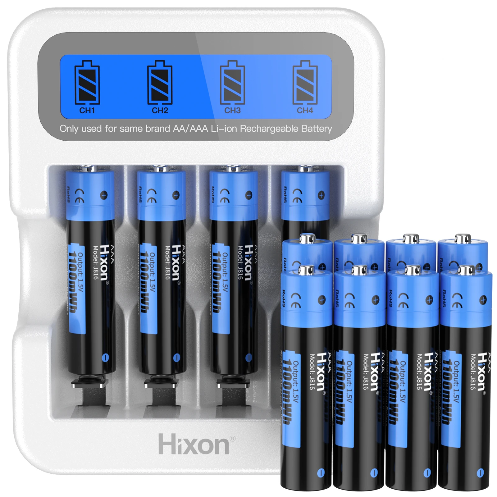 3A Lithium AAA Battery 1.5V Li-ion AAA Rechargeable Battery 1100mWh Batteries 3A Bateria Baterias with AAA/AA Battery Holder