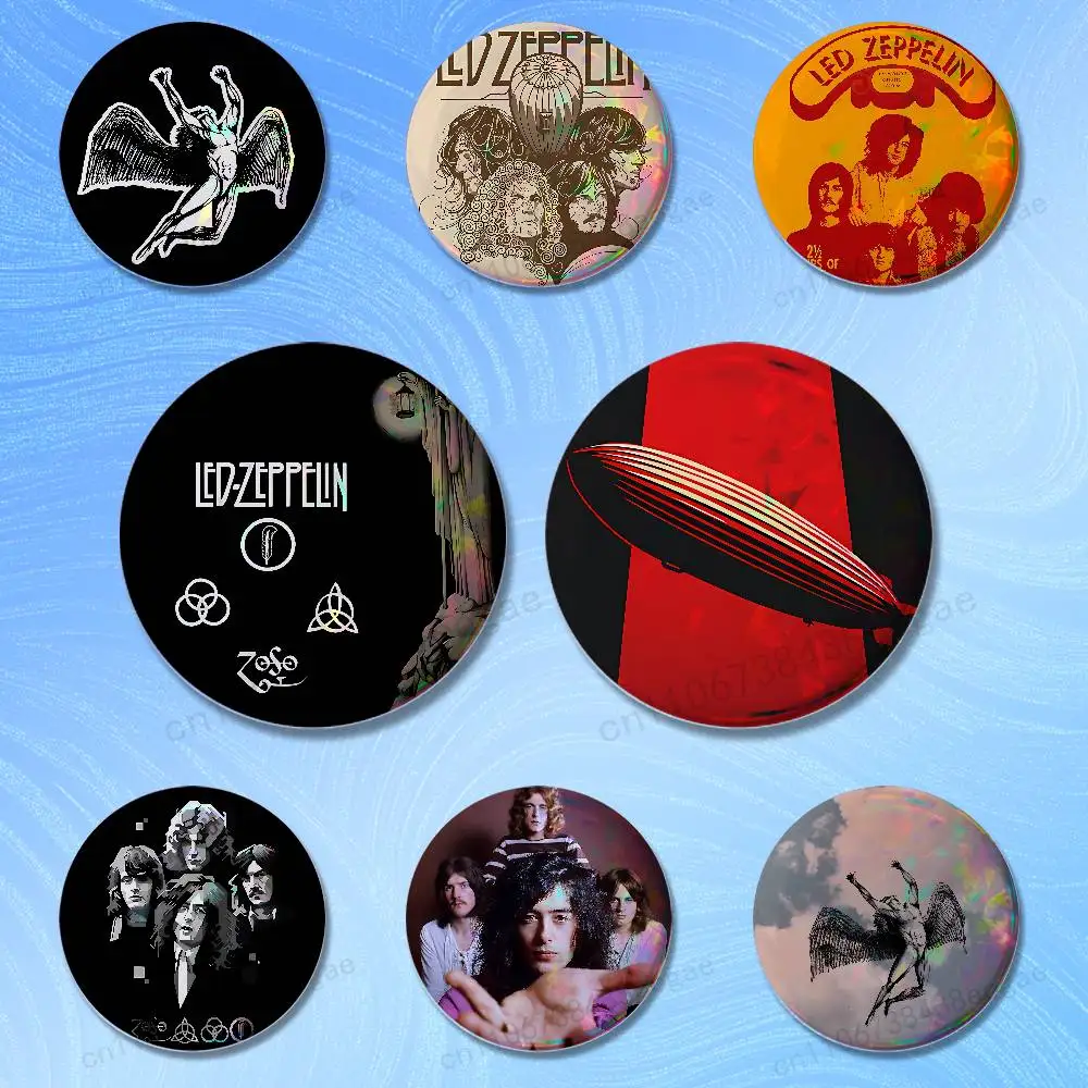 

Cool L-Led Z-Zeppelin Band Custom Badges 25 32 44 58 75 mm Brooch Backpack Hat Enamel Pins Accessories Toys Gifts