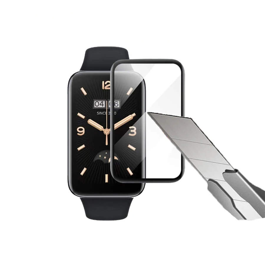 3 قطعة فيلم شاشة واقية ل شاومي الفرقة 7 برو المضادة للخدش دائم ثلاثية الأبعاد فيلم مركب منحني الساعات الذكية حماية Accessori