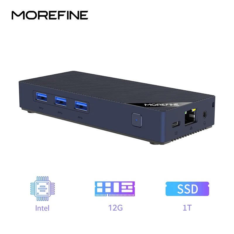 MOREFINE M10 Mini PC AlderLake N150 Portable Computer LPDDR5 12GB