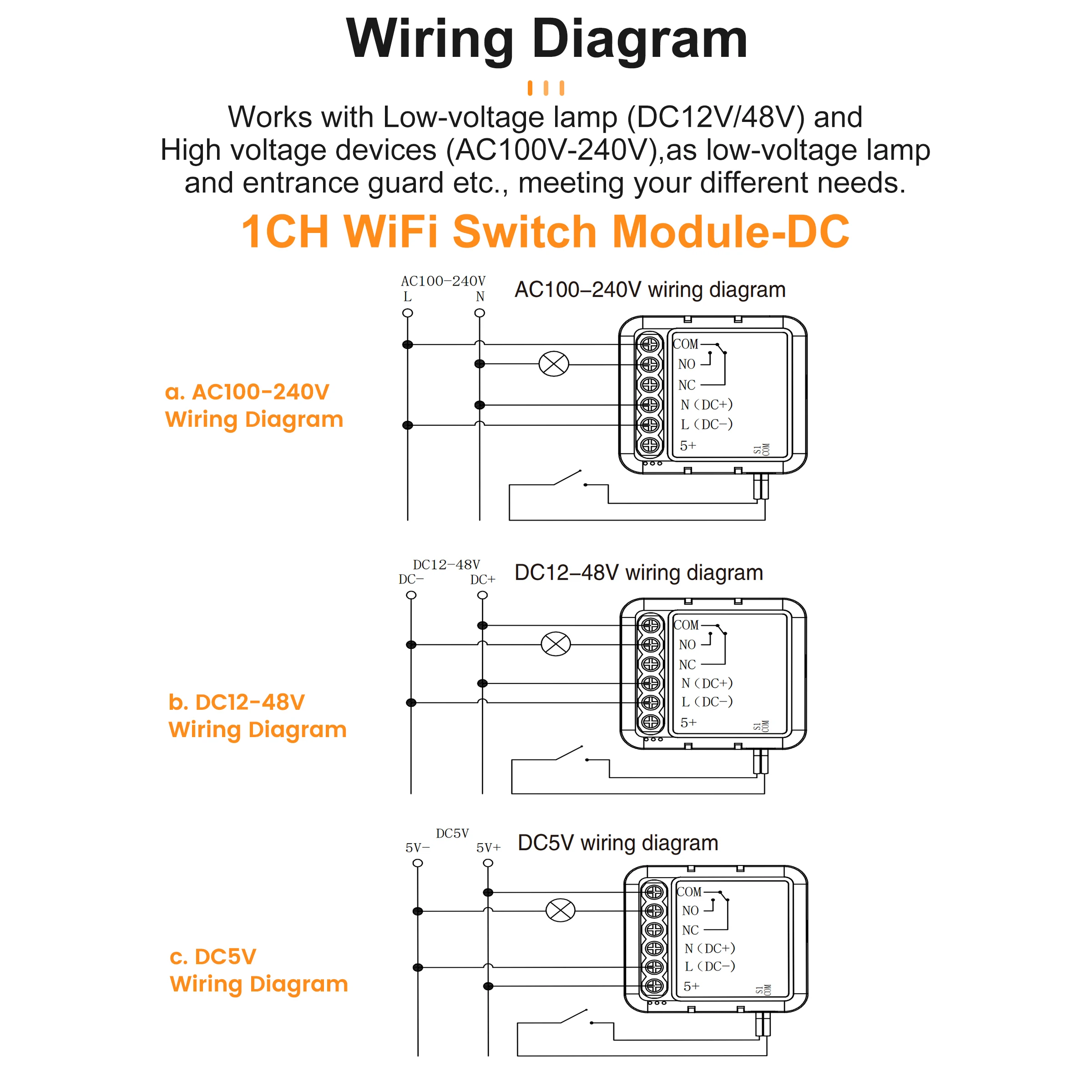 Girier tuya módulo de interruptor inteligente wifi módulo de contato seco dc5v 12-48v AC100-240V entrada diy disjuntor relé suporta alexa ei google
