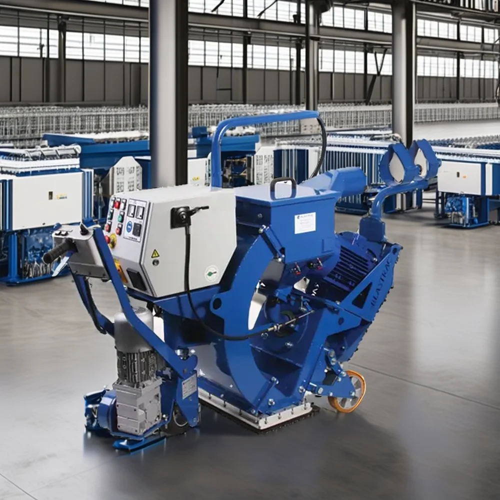 Heavy Duty 850mm Portable Walk Behind Shot Blasting Machine For Steel Plate Rust Removal Sandblasting Surface Preparation Tool