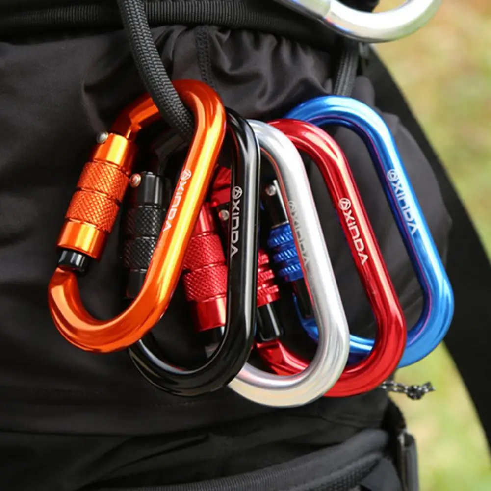 Useful Ultra-light Durable Aluminum Alloy O-type Safety Connector Lock Climbing Equipment Carabiner Wide Application