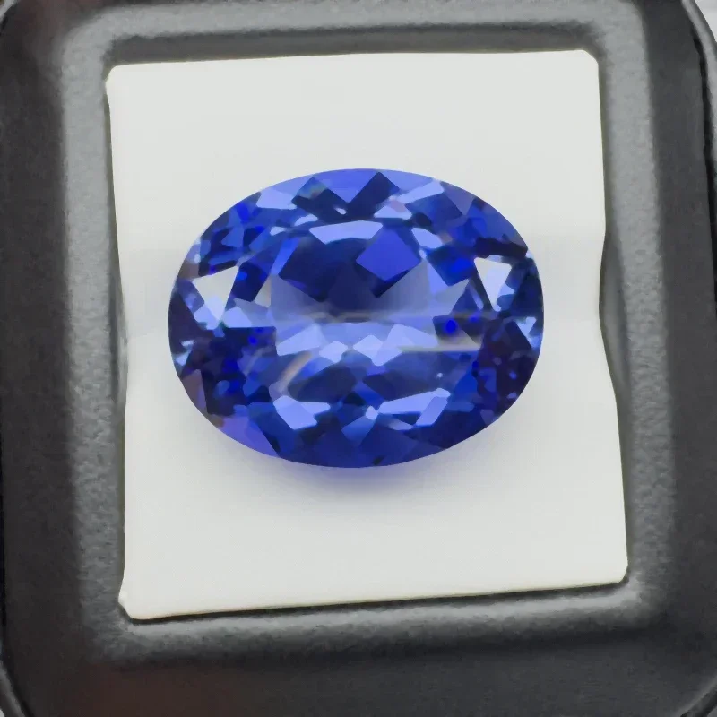 랩 그로운 사파이어 로얄 블루 타원형 컷, AGL 인증, DIY 주얼리 제작용 VVS1 원석, 18x25mm, 40.6ct