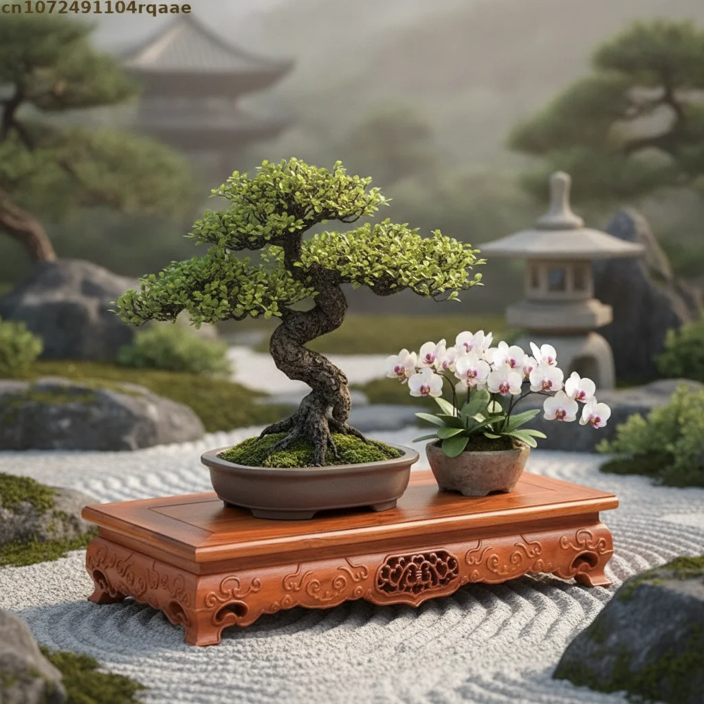 2 Types High Quality Miniature Table Figurines Vase Flower Pot Sorting Table Tea Sets Pedestal Bonsai Shelf Incense Burner Stand