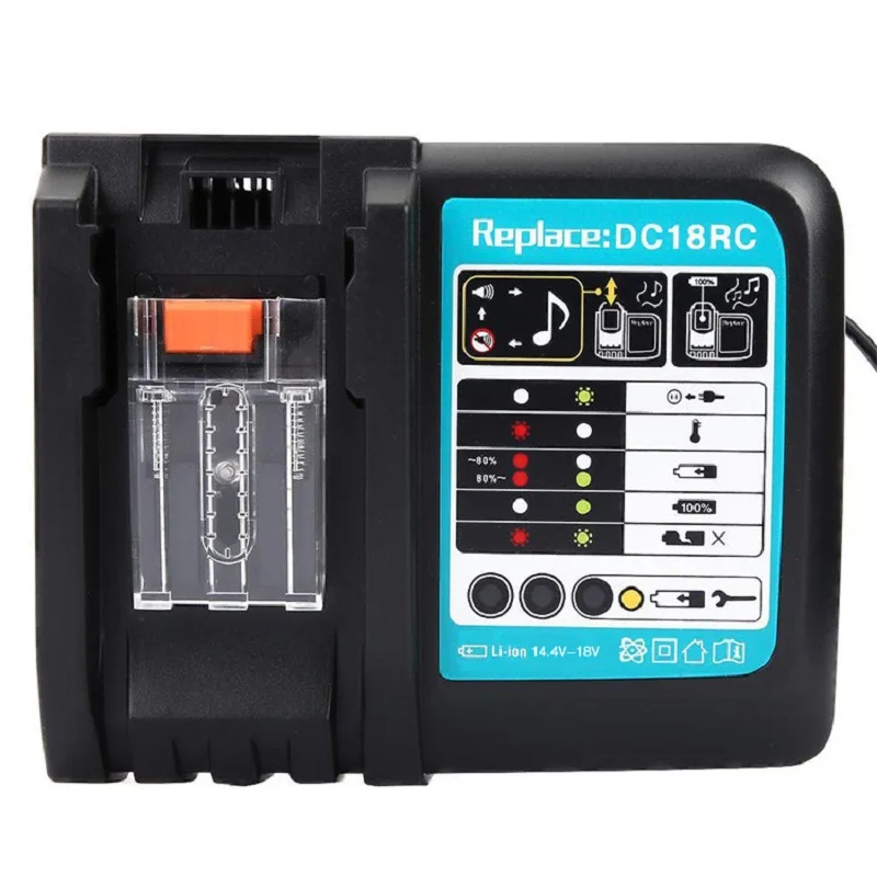 Newest Battery Charger For Makita 14.4V 18V battery BL1830 Bl1430 DC18RC DC18RA EU Plug 3A charger can choose FREE SHIPPING