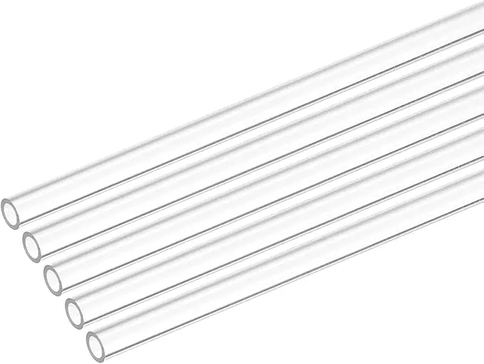 

5 шт. пластиковая жесткая круглая трубка из поликарбоната, прозрачная, 0,16 дюйма (4 мм), внутренний диаметр 0,23 дюйма (6 мм), внешний диаметр, 9,6 дюйма (245 мм), L, высокий удар для освещения, модели