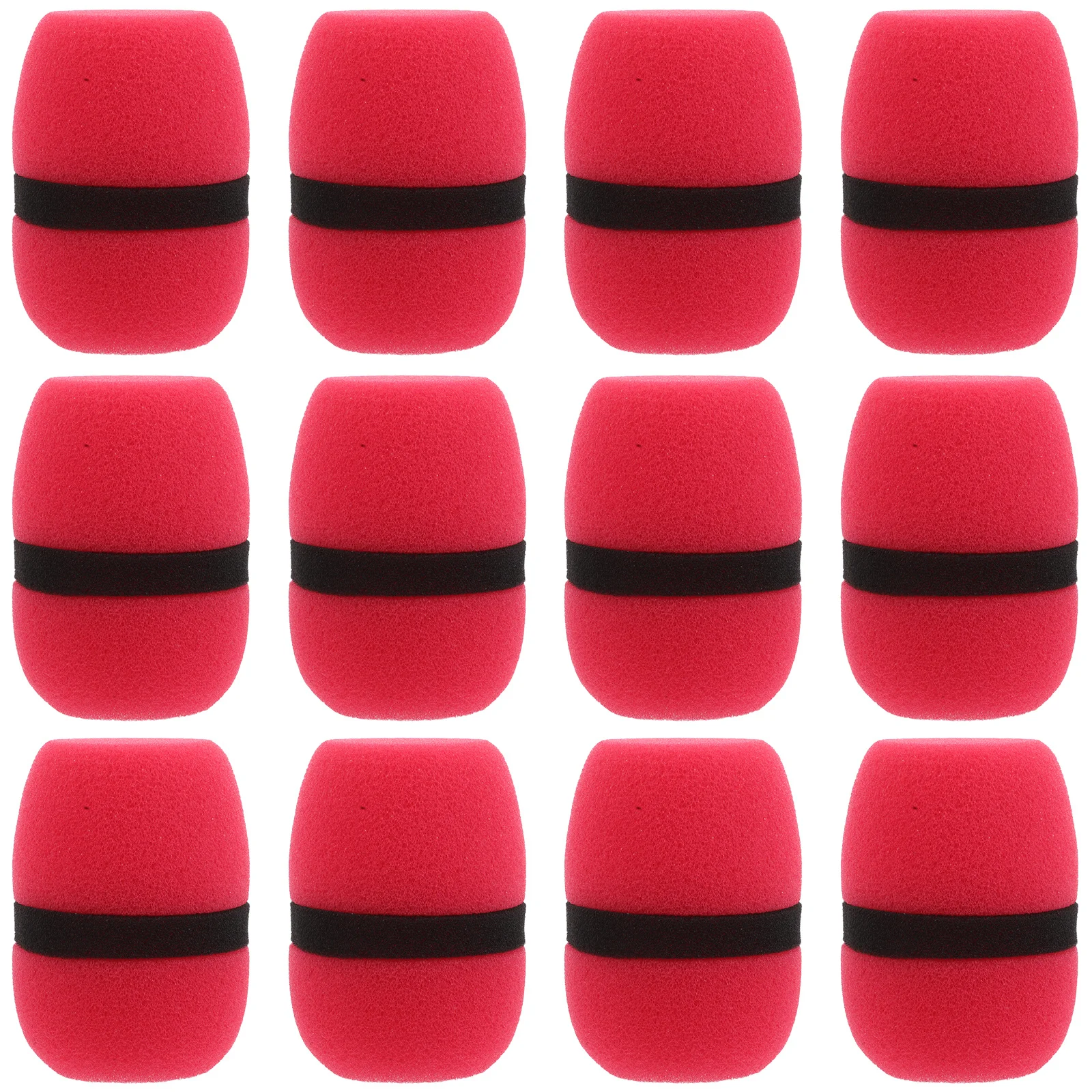 12pcs Microphone Sponge Sleeve Washable Reusable Noise Reduction Cover For Karaoke Singing Public Speaking Compatible With Most