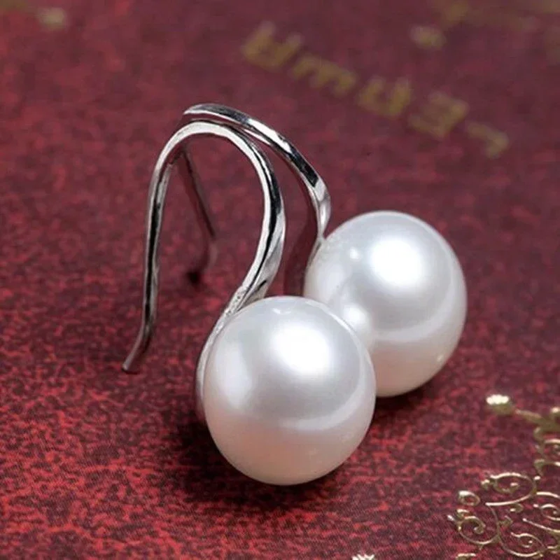 Delysia King Simplicity Women Inlaid Pearl Earing Indie Hipster Versatile Personality Earings Studs