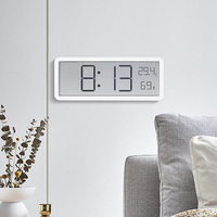 Large Screen Digital Wall Clock Date Temperature Humidity Display USB Battery Powered Alarm Clock Electronic Table Clock
