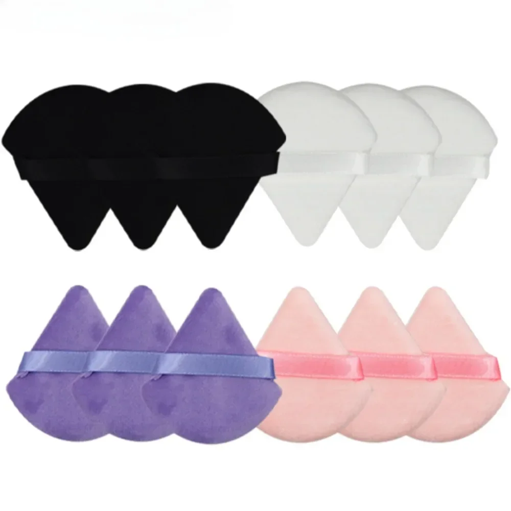 Velvet Makeup Sponge, Triangle Powder Puff, esponja de rosto macio, contorno dos olhos, sombra, ferramenta cosmética lavável, 15pcs